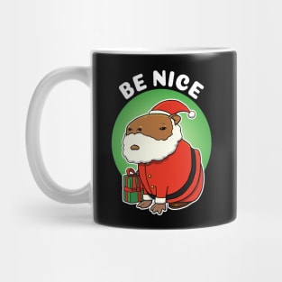 Be Nice Capybara Christmas Mug